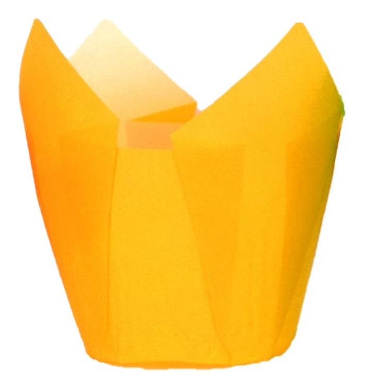 Cápsula Muffin Tulipa Ø50x42/72 mm Amarelo (2160 Uds)