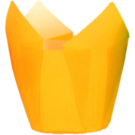 Cápsula Muffin Tulipa Ø50x42/72 mm Amarelo (2.160 Uds)