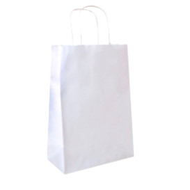 Saco Papel Kraft Branco Asas 100g 25+13x33cm (25 Uds)