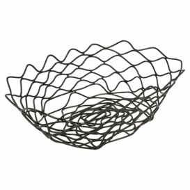 Cesta Oval en Aço Preto 240x152x70mm (1 Ud)