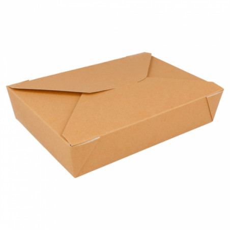 Caixa Cartão TakeAway Kraft 19,7x14x4,6cm 1470ml (50 Uds)