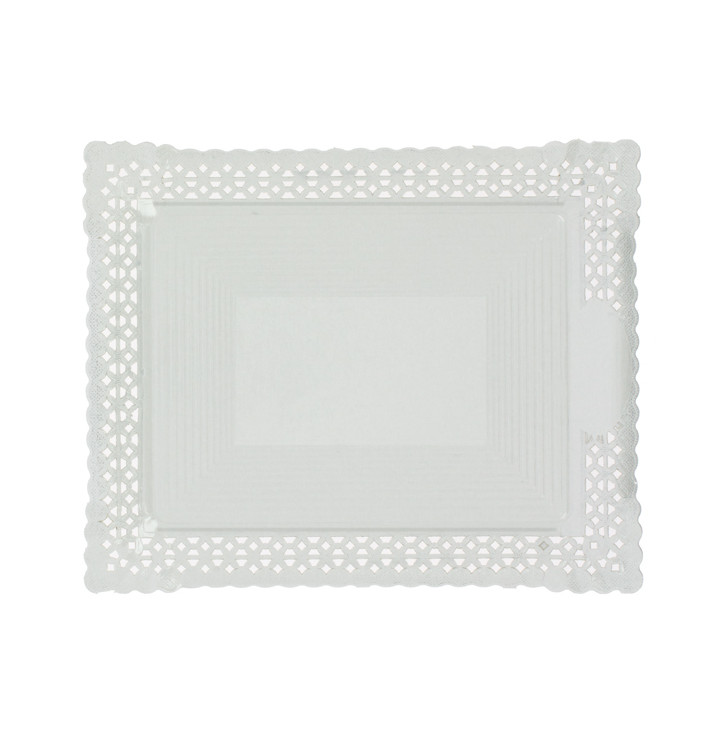 Bandeja de Cartão Renda Branco 22x27 cm (50 Uds)