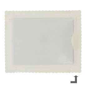 Bandeja de Cartão Renda Branco 22x27 cm (50 Uds)