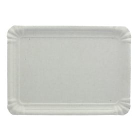 Bandeja de Cartão Rectangular Branca 10x16 cm (100 Uds)