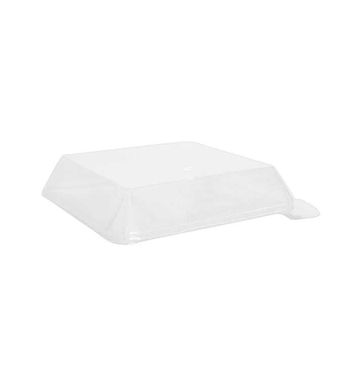 Tampa Plastico PET Transparente 14,1x14,1cm (100 Uds)