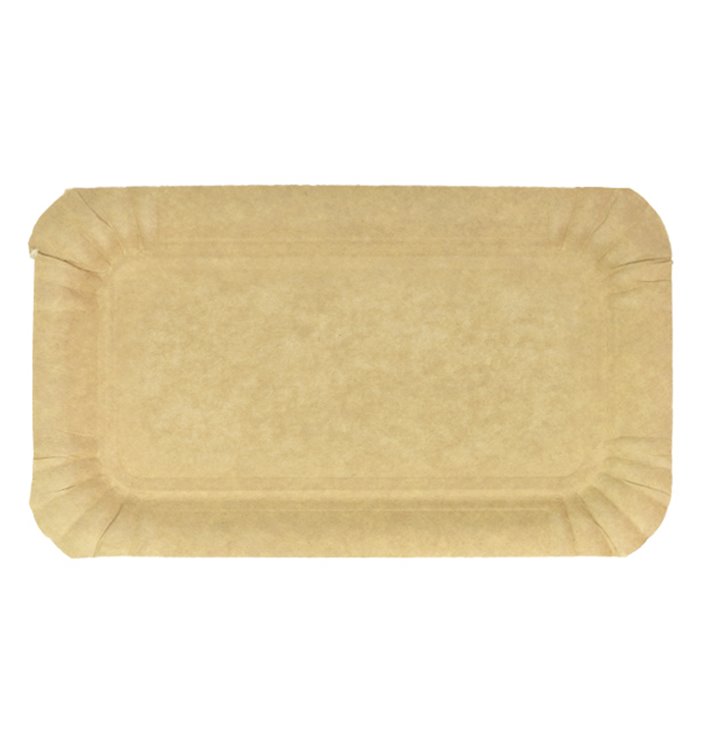 Bandeja de Cartão Rectangular Kraft 10x16 cm (3000 Uds)