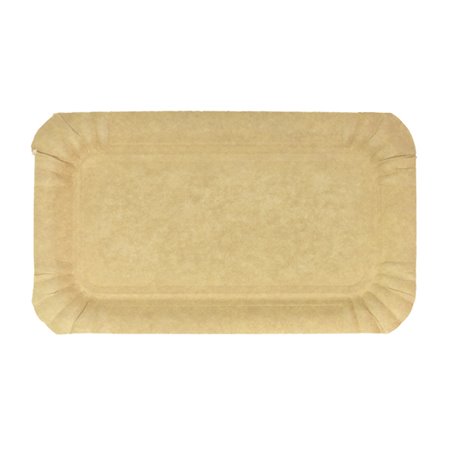 Bandeja de Cartão Rectangular Kraft 10x16 cm (1.000 Uds)