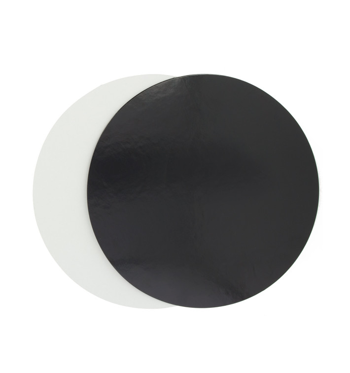 Disco de Cartão Preto e Branco 170mm (100 Uds)