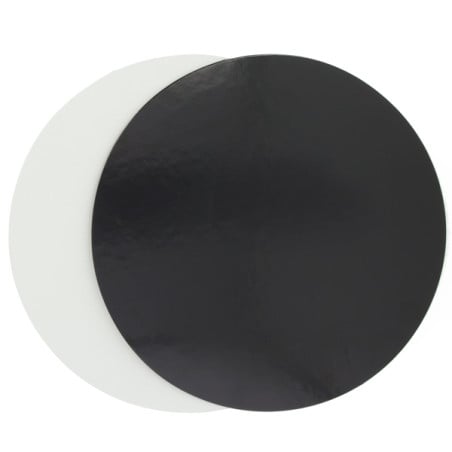 Disco de Cartão Preto e Branco 26cm (10 Uds)