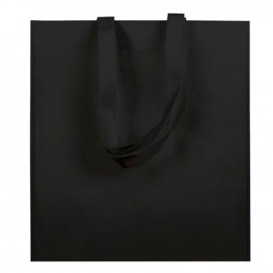 Saco Não Tecido com Asas Longas Preto 38x42cm (200 Uds)