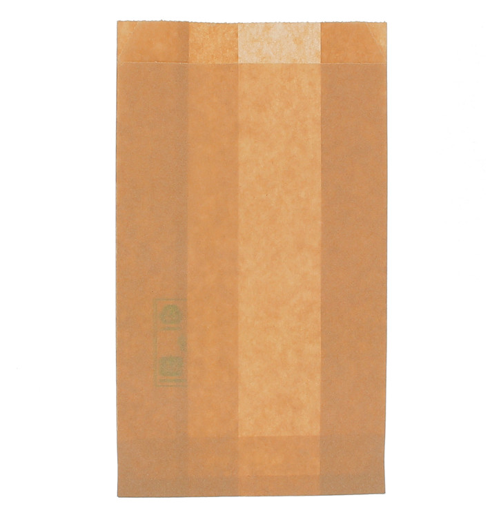 Saco de Papel Antigordura Kraft 12+6x20cm (1000 Uds)