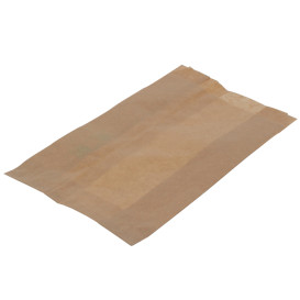 Saco de Papel Antigordura Kraft 12+6x20cm (1000 Uds)