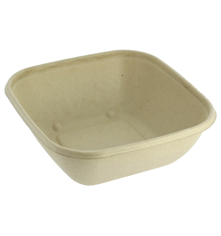 Tigela Cana-de-açúcar PLA 750ml 17x17x5cm (300 Uds)