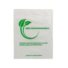 Saco Plastico Mercado 100% Biodegradável 16x24cm (100 Uds)