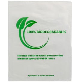 Saco Plastico Mercado 100% Biodegradável 35x48cm (100 Uds)