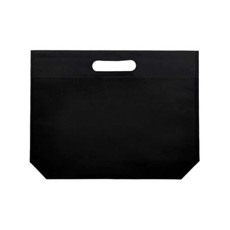 Saco Não Tecido com Asas Vazadas Preto 34+8x26cm (200 Uds)