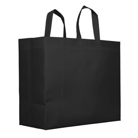 Saco Grande Não Tecido PREMIUM Preto 45+12x40cm (25 Uds)