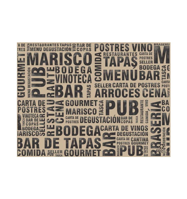 Toalhete Papel Mesa 30x40cm Kraft "Gourmet" 40g (1000 Uds)