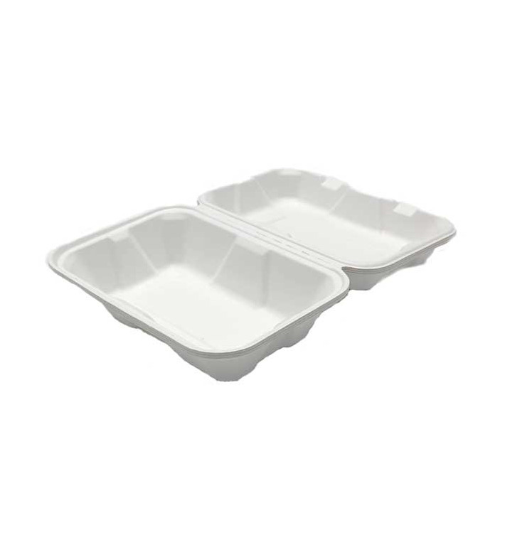 Embalagem Cana-de-açúcar Branco 23x15x7,7cm (200 Uds)