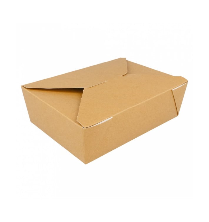 Caixa Cartão TakeAway Kraft 19,7x14x6,4cm 1980ml (200 Uds)