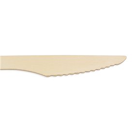 Garfo e faca de madeira descartáveis e compostáveis selo FSC