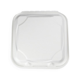 Embalagem Cana-de-açúcar Branco 3C 23x23x7,5cm (200 Uds)