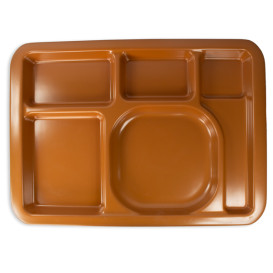 Bandeja de Plastico PS Rigido Chocolat 5C 470x350mm (25 Uds)