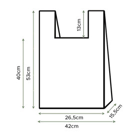 Saco Plastico 70% Reciclado 42x53cm 50µm (800 Uds)