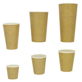 Copo de Cartão 100% ECO 16 Oz/480ml Kraft Ø9cm (1000 Uds)