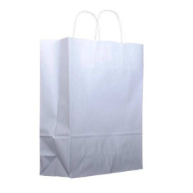 Saco Papel Kraft Branco Asas 100g 44x15x46cm (200 Uds)