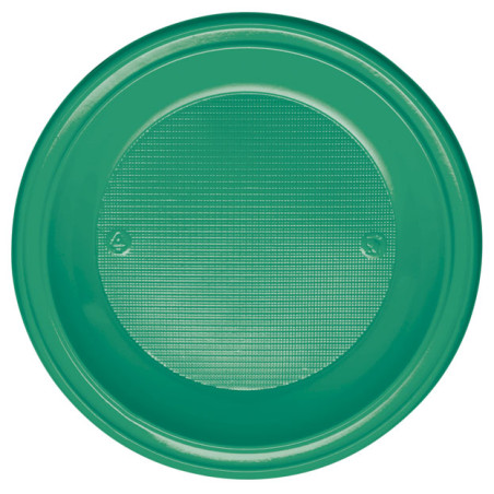 Prato Plastico PS Fundo Verde Ø220mm (600 Unidades)