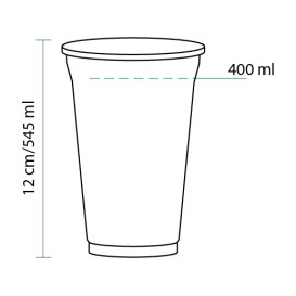 Copo Rígido de PET 545 ml Ø9,8cm (50 Unidades)