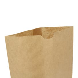 Saco de Papel Cilíndrico com Base Hexagonal Kraft 23x35cm (50 Uds)