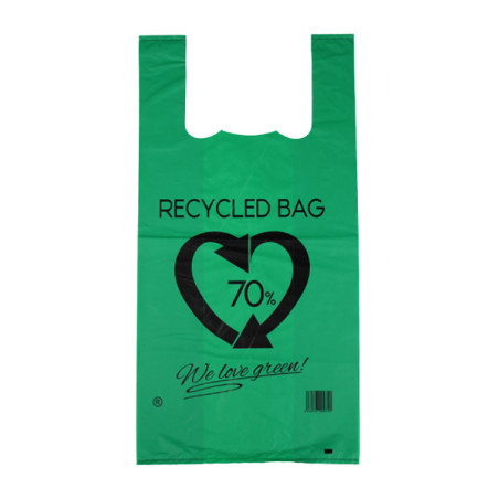 Saco Plastico Reutilizável Verde 42x53cm 50µm (20 Kg)