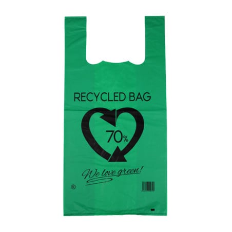 Saco Plastico Reutilizável Verde 42x53cm 50µm (1 Kg)