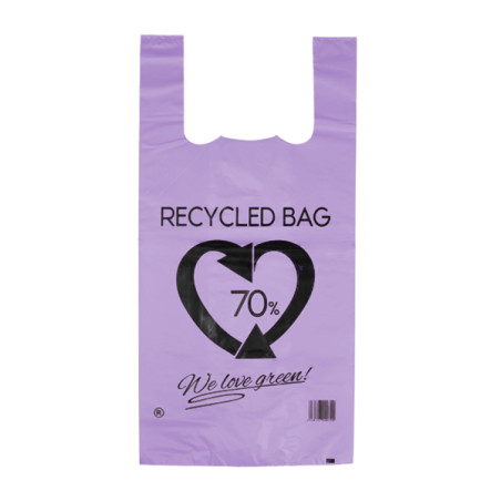 Saco Plastico Reutilizável Roxo 42x53cm 50µm (1 Kg)