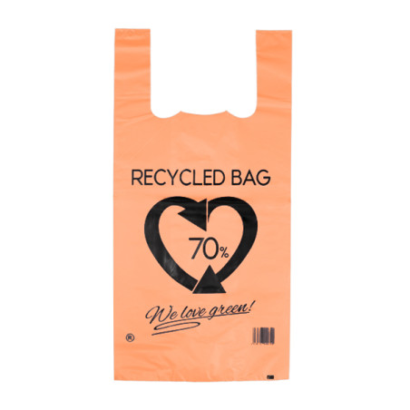 Saco Plastico Reutilizável Laranja 42x53cm 50µm (1 Kg)