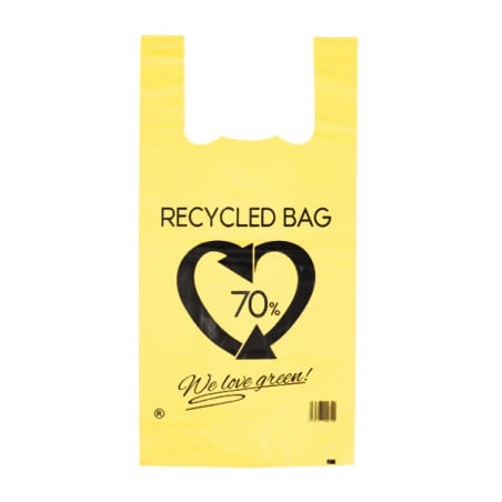 Saco Plastico Reutilizável Amarelo 42x53cm 50µm (20 Kg)