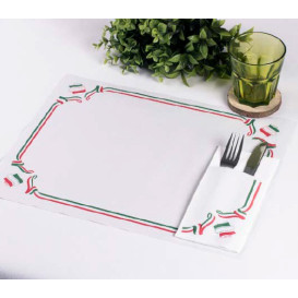 Toalhete de Mesa de Papel Branco "Italia" 30x40cm 40g/m² (1.000 Uds)