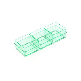 Bandeja Plastico Rectangular "Water Green" 13,1x4,6 cm (288 Unidades)