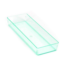 Bandeja Plastico Rectangular "Water Green" 13,1x4,6 cm (288 Unidades)