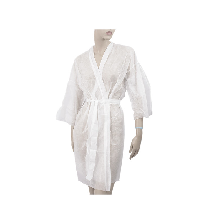 Bata Kimono en TST PP Tiras y Bolso Branco XL (100 Uds)