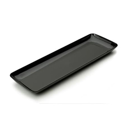 Bandeja Plastico Degustação Preto 6x19cm (200 Uds)