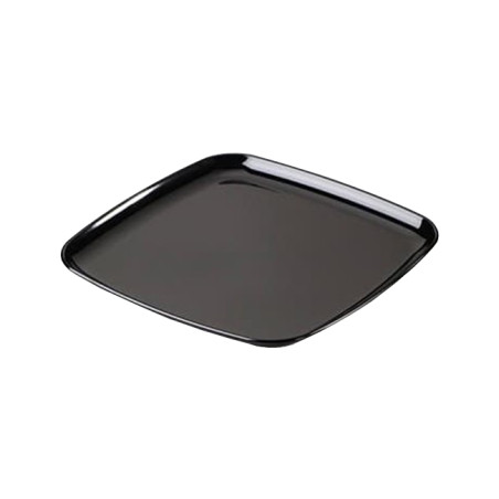 Bandeja Reutilizável PP Rigido Quadrada Preto 30x30cm (5 Uds)