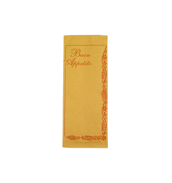 Envelopes de Talheres com Guardanapo "Buon Appetito" (125 Uds)