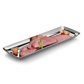 Bandeja Plastico Degustação Prata 6x19cm (200 Uds)