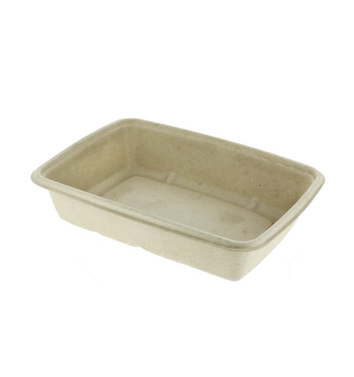 Embalagem Cana-de-açúcar PLA 580ml 19x14x3cm (75 Uds)