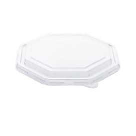 Embalagem Cana-de-açúcar Octogonal com tampas 830 ml 23x23cm (90 Uds)