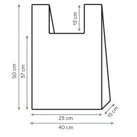 Saco Plastico Alça Biodegradável 100% 40x50 cm (1.000 Uds)