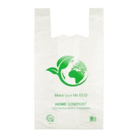 Saco Plastico Alça Biodegradável 100% 55x60 cm (100 Uds)